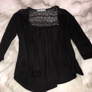 Black quarter sleeve cardigan Size M